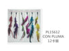 CLIP DE PLUMAS PARA FIESTA12u/c